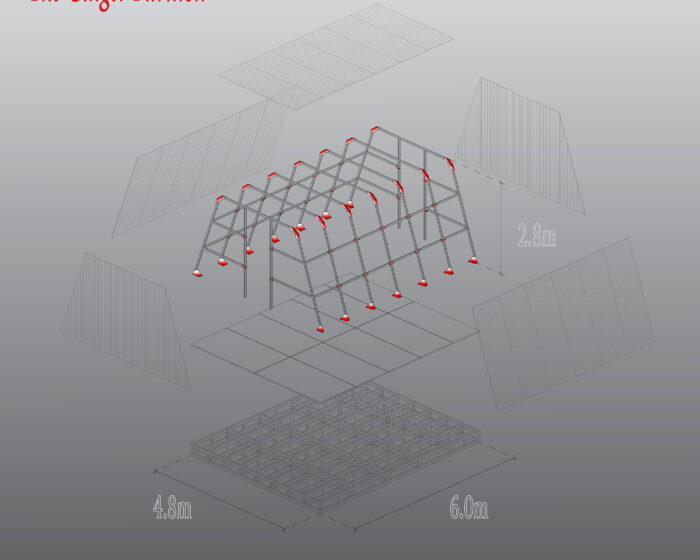 Axonometry_Ginger Pavillion__Additive_Nodes_Sina_Luder